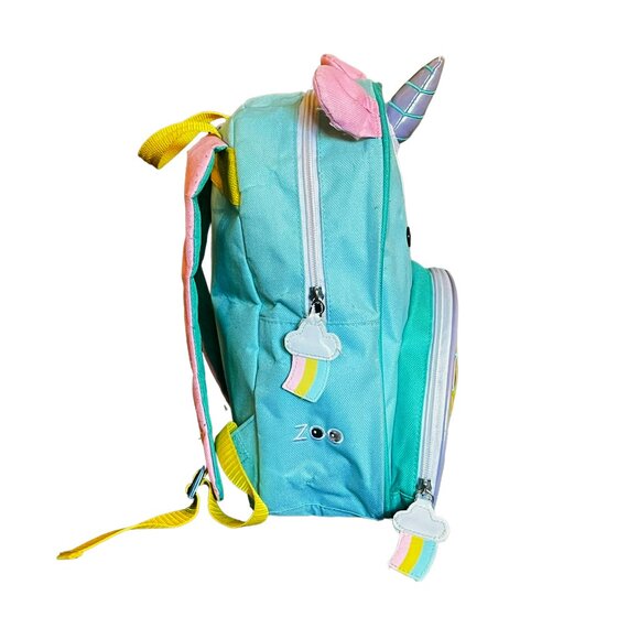 Skip Hop ZOO Little Kid Toddler Backpack | Unicorn | Aqua Blue, Yellow & Pink - Picture 5 of 12